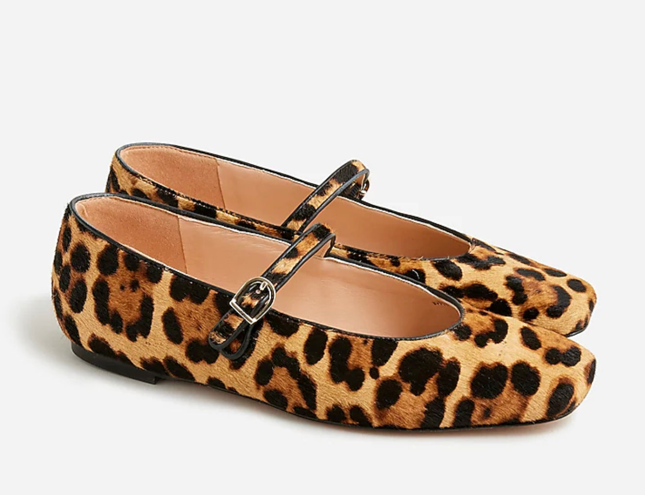 J. Crew Calf Hair Leopard Print Anya Mary Jane